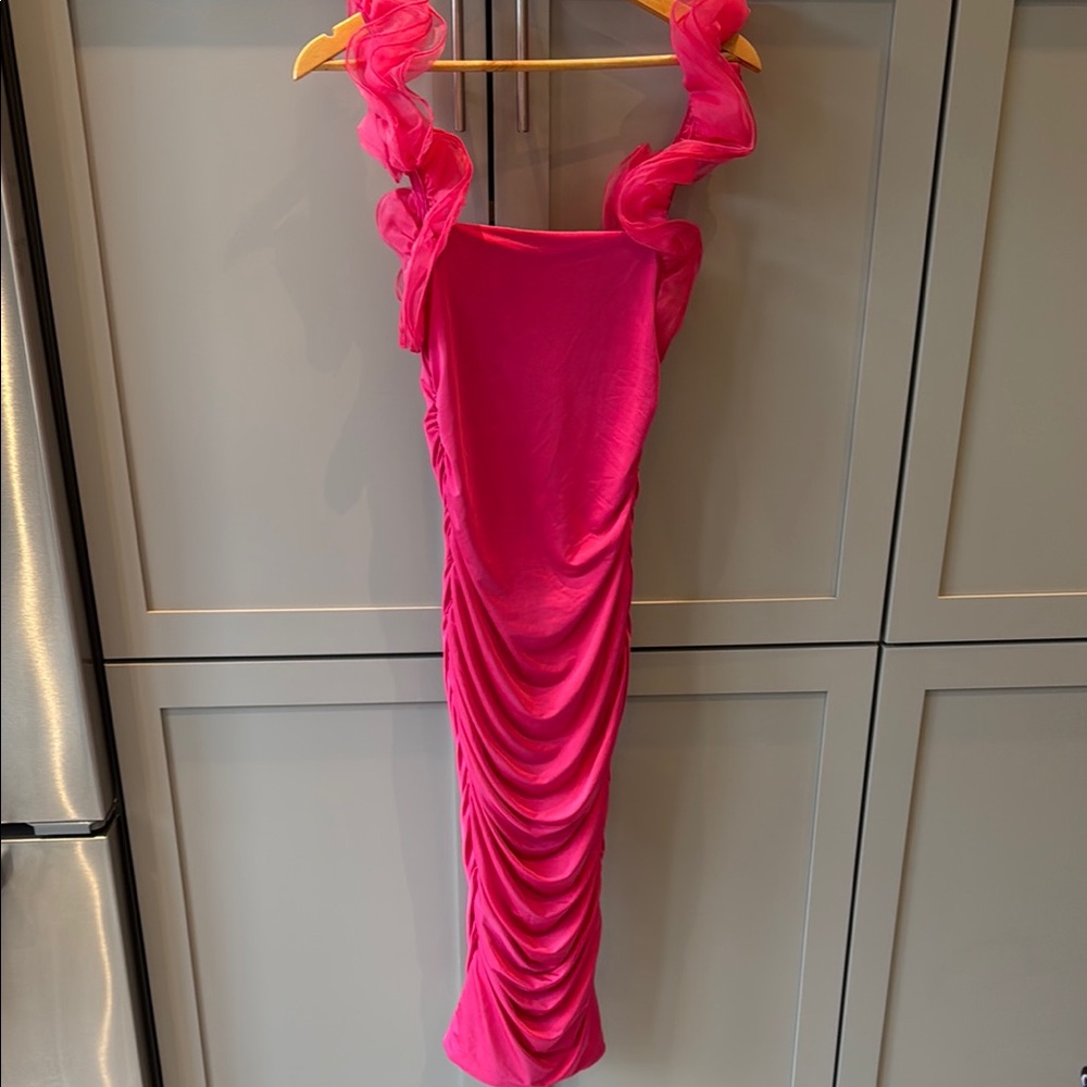 SHEIN Pink Ruffled Dress